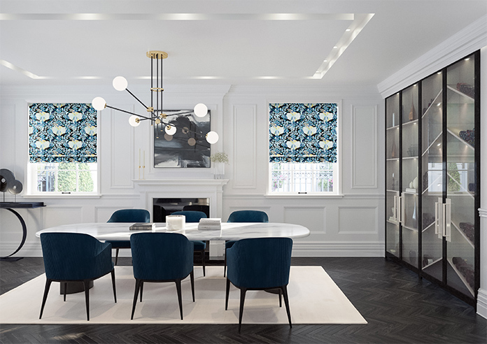 Faded Glamour, China Blue Black - Twist&Fit Roman Blind - Image 8